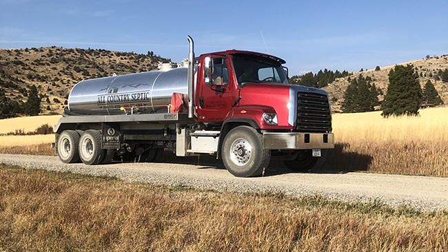 Serving Southwest Mt All Country Septic Pumper Truck Small
